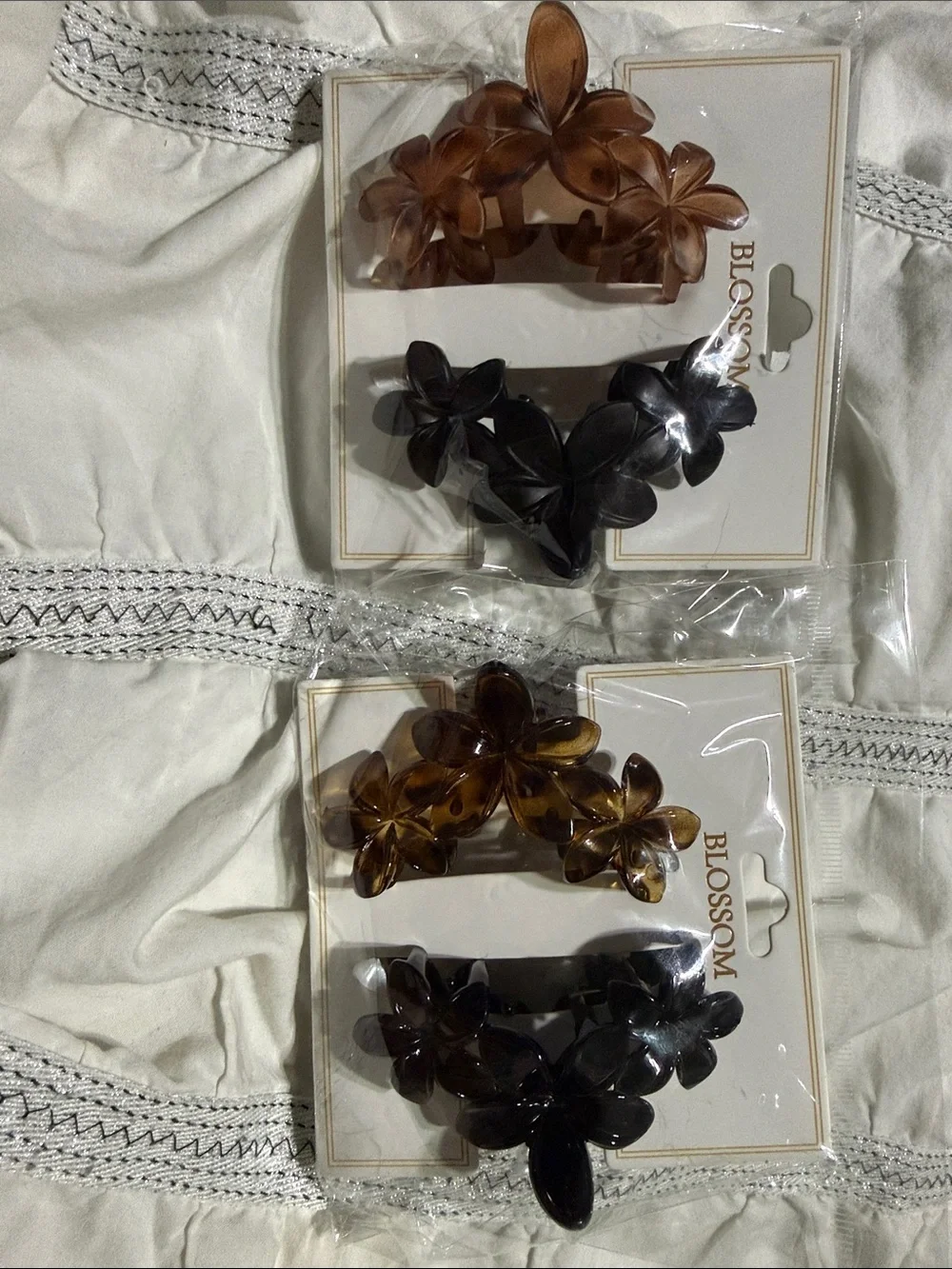 Floral Hair Claw Clips